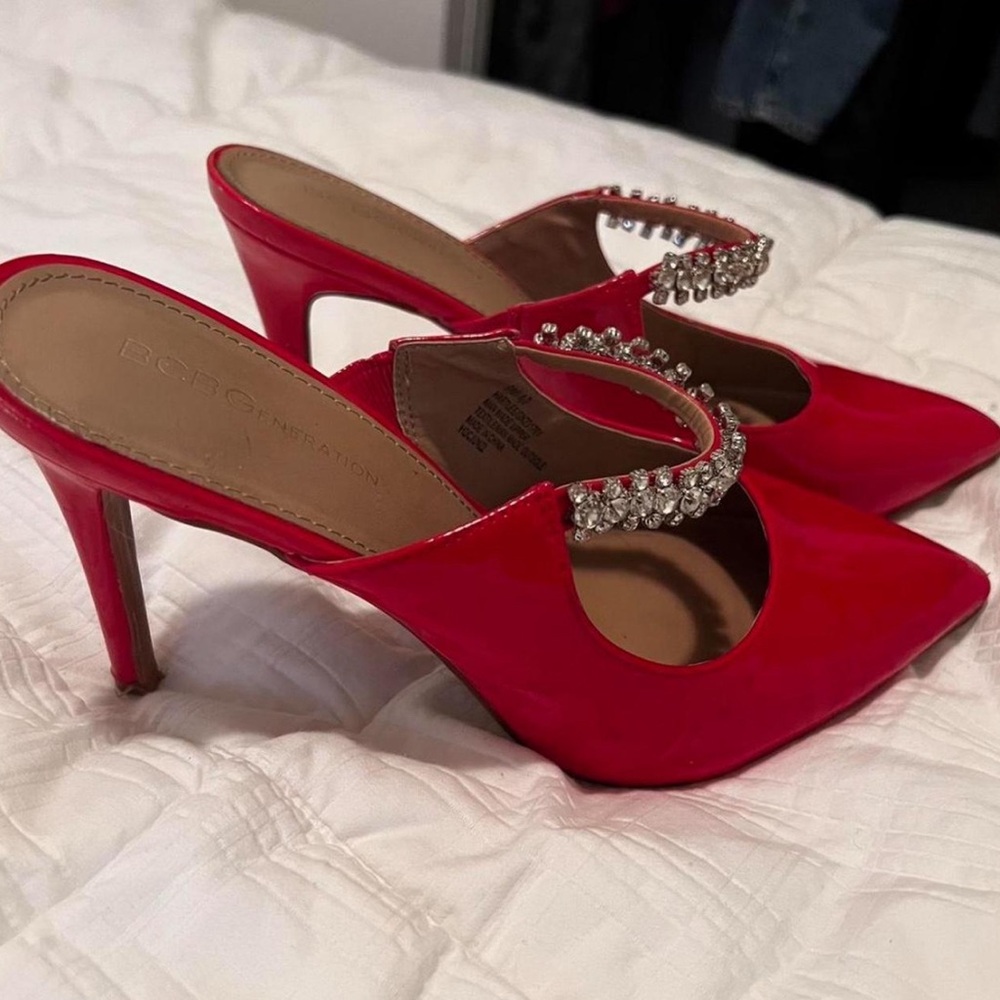 BCBG Patent Leather Red Pumps
